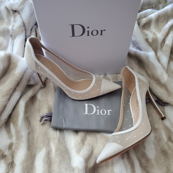 Christian Dior Mesh Plumetis Heel - Picture 3 of 5